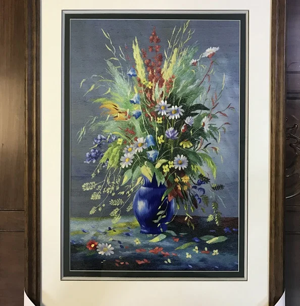 100% Шелковая нить тутового шелкопряда ручной работы вышивка в Сучжоу рамка