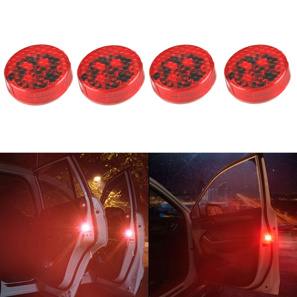 

4pcs Car Door Light Anti-Collision Warning Light For Volkswagen VW Golf Passat Jetta Tiguan CC Car-styling Safety Reflector Lamp