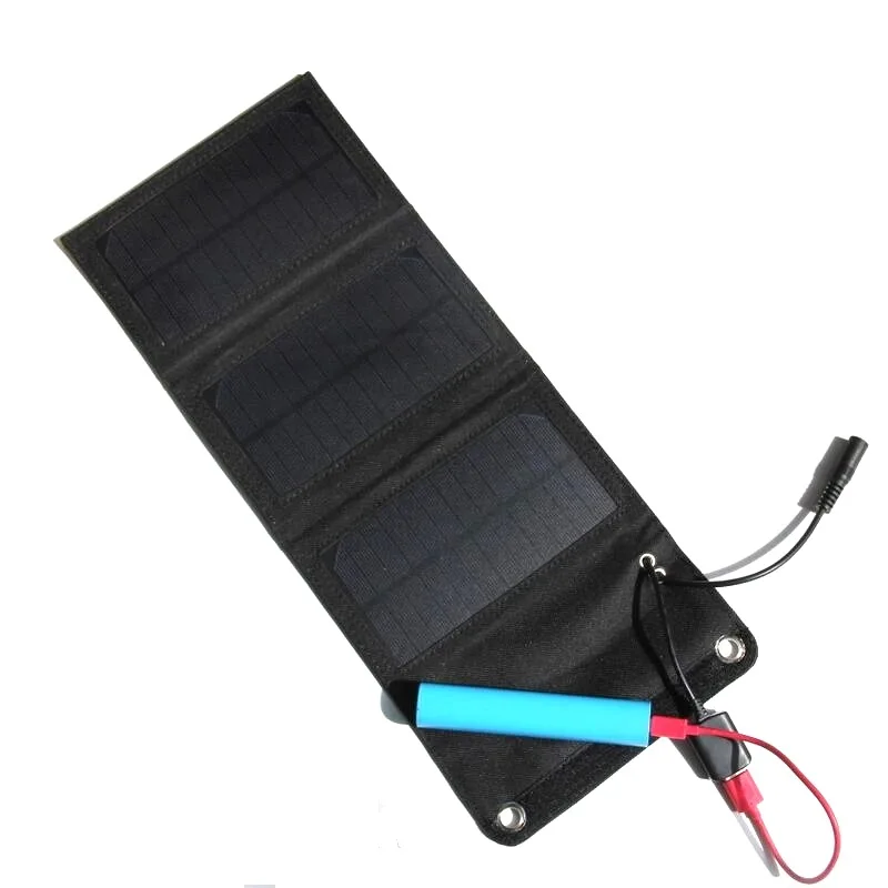  5W 5V/18V Outdoor folding Solar Panel 12V USB Output Portable Foldable Power Bank waterproof Solar 