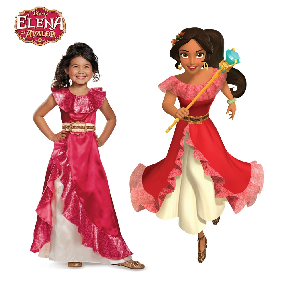 

Girls Latina Princess Elena Cosplay Costume From TV Elena Of Avalor Adventure Next Party Dress Halloween Costumes