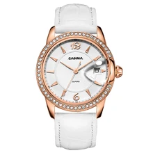 Luxury brand watches women fashion leisure ladies red leather watch Quartz clock relogio feminino 50m waterproof CASIMA # 2631