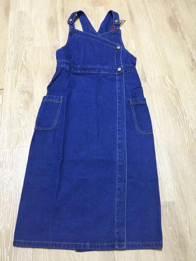Denim long dress13