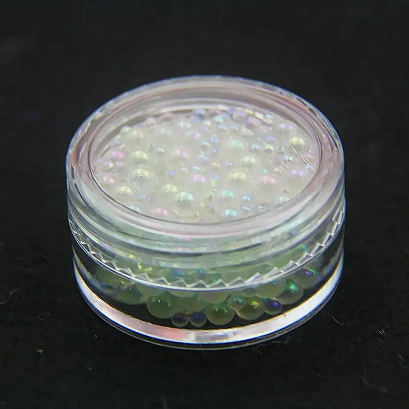 

0.5-3mm Mixed Bubble Beads Tiny Decorations for DIY Resin Craft White Transparent Symphony Multicolored Nail Art Accessories