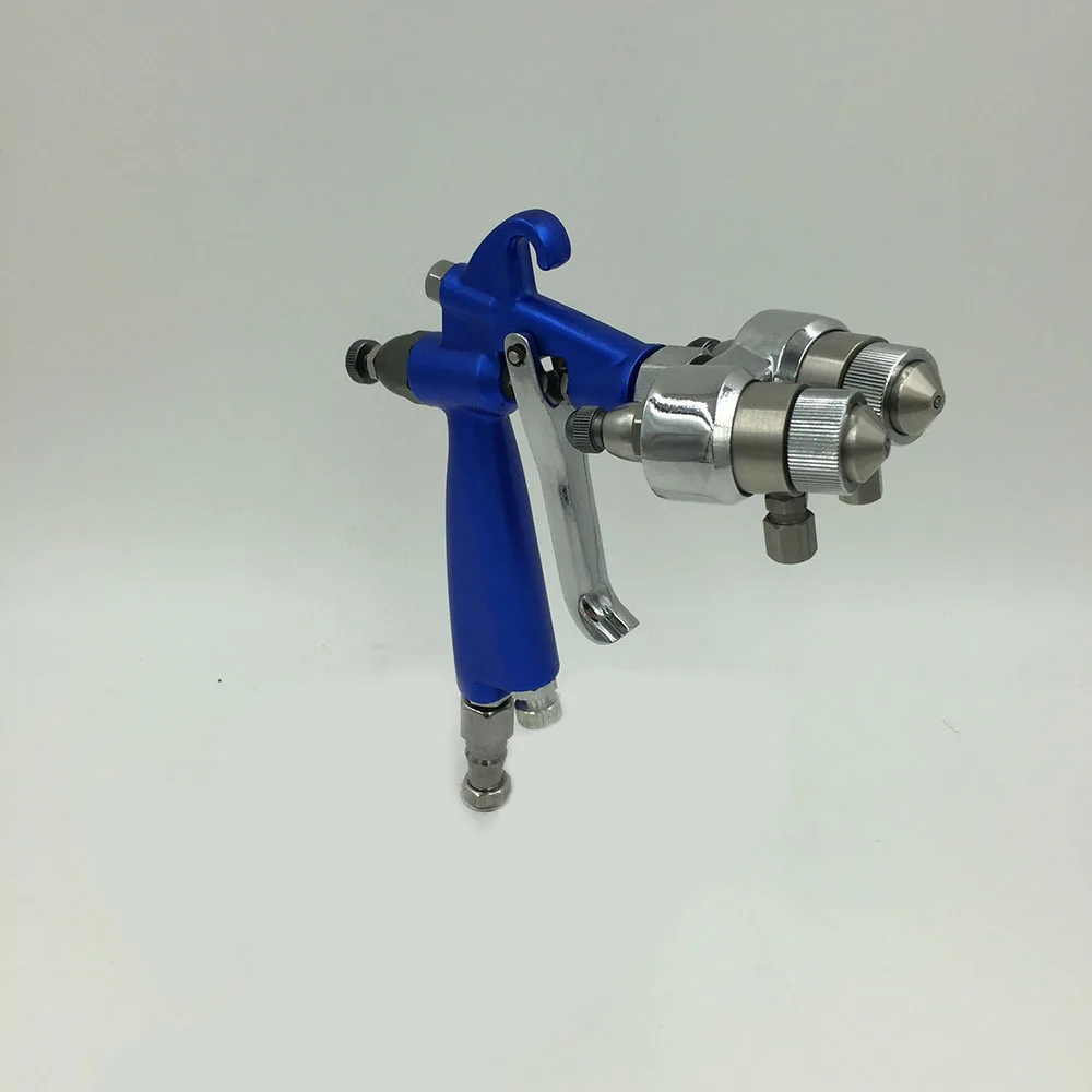 SAT1201 automatic spray gun professional air spray paint gun pressure feeding type paint wooden furniture double nozzle mini gun 0 4 4% automatic agriculture mini proportional doser poultry water feeding system poultry medicators dosing pump