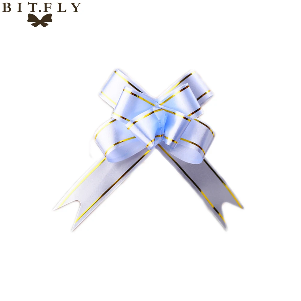 

BITFLY 10pcs gift Bow packaging garland Pull flowers ribbon Wrap Wedding Car Birthday Party Christmas Valentine's Day Decoration