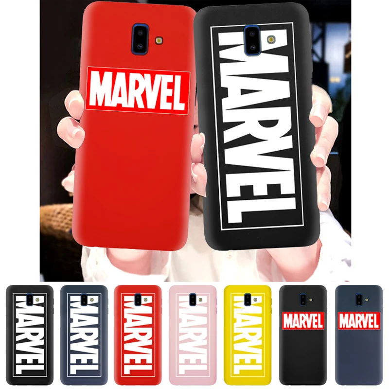 

Cool Male Avengers Case For Samsung Galaxy J8 J6 J4 J3 J2 J7 Black Silicone Phone Cover Soft TPU Protective Back Cases Coque