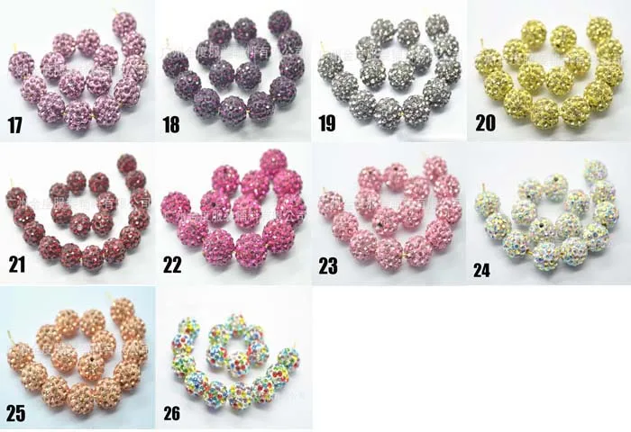 

12mm Clay Paved Crystal Disco Rhinestone Ball Shape Beads For Diy Bracelet jewelry making 100pcs S0012