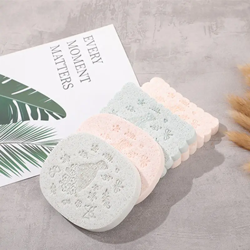 2 шт./компл. однотонная овальная прямоугольная губка глубокое очищение лица колодки массаж частиц мытье лица слоеное макияж инструменты для красоты