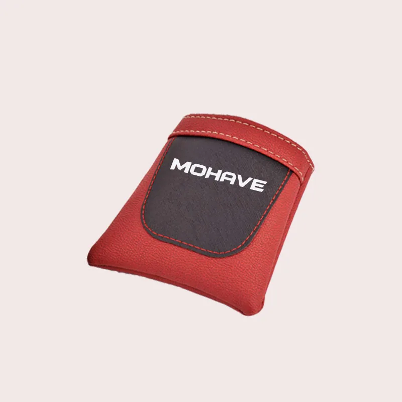 Из искусственной кожи автомобиля, устанавливаемое на вентиляционное отверстие в салоне автомобиля уложить аккуратные ящик для хранения телефона мешок для Kia Mohave - Название цвета: redwhite