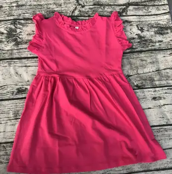 

2017 fashion style Kids cotton ruffle dress Summer Flutter Sleeveless Cute Birthday party frock