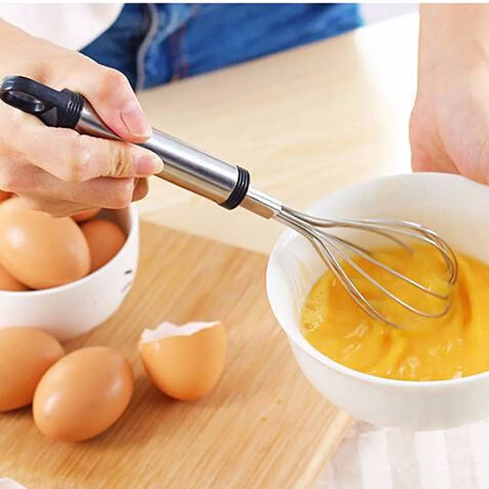 Ручка из нержавеющей стали для взбивания яиц Серебряный венчик для взбивания ручного молочного крема венчик перемешивание инструменты для яиц L4
