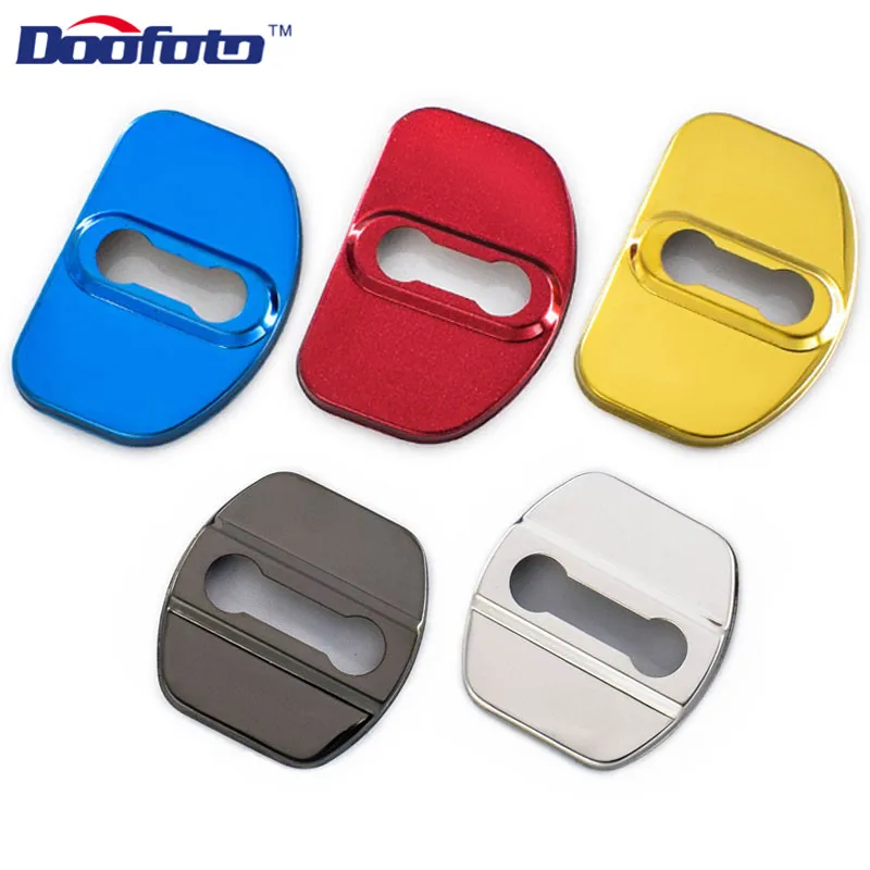 

Doofoto Auto Door Lock Cover Car Styling DIY Case For Renault Megane 2 Koleos Duster Badge Accessories Sticker Car-Styling 4pcs