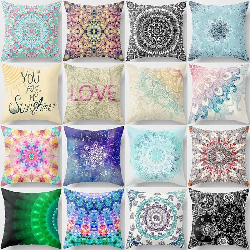 

Hot sale many kinds of flowers creative picture Pillow case boys girls weeping pillow cover size 45*45cm