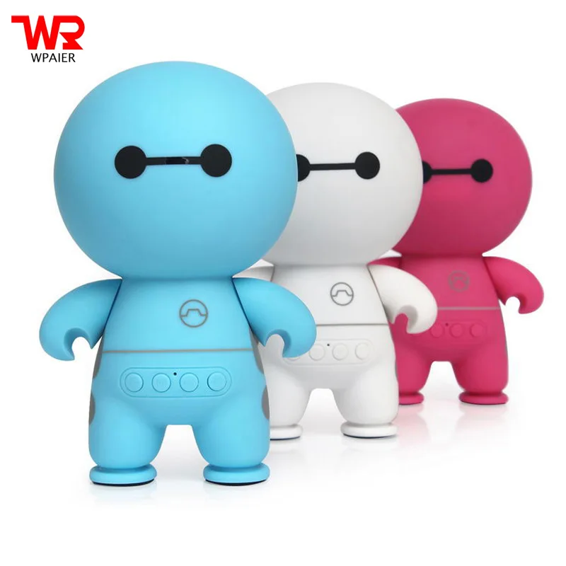 

WPAIER cartoon Baymax Wireless Bluetooth speaker portable mini Lovely audio bluetooth speaker support TF/USB