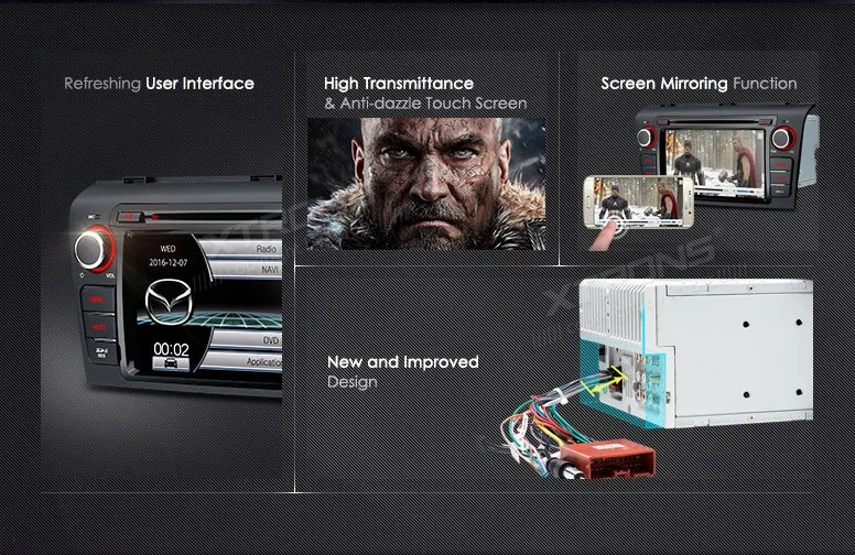 Discount XTRONS 2 din Car DVD Player 7 inch HD Touch Screen GPS Navigaton Steering Wheel CANbus For Mazda 3 2004 2005 2006 2007 2008 2009 1