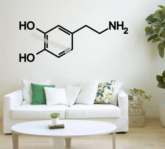 Creativo Adrenalina Molecola Adesivi Murali Formula Chimica Dopamina Molecola Science Teacher Studio Camera Decalcomania Carta Da Parati Eb550 Aliexpress