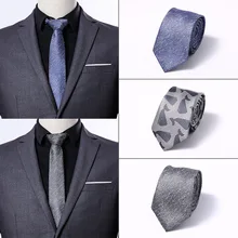 Узкий Тонкий шейный галстук для бизнес жениха мужской галстук из полиэфира костюм тканый 6 см дизайнерский мужской галстук Cravats подарок