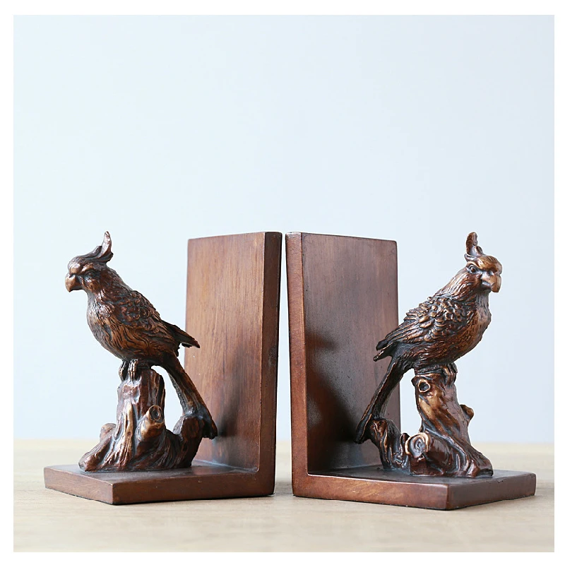 ديكور المنزل الراتنج الكتب الدفتين الببغاء يربك الحلي نوم المفروشات ديكور المنزل مكتب خزانة الكتب خزانة هدية نموذج