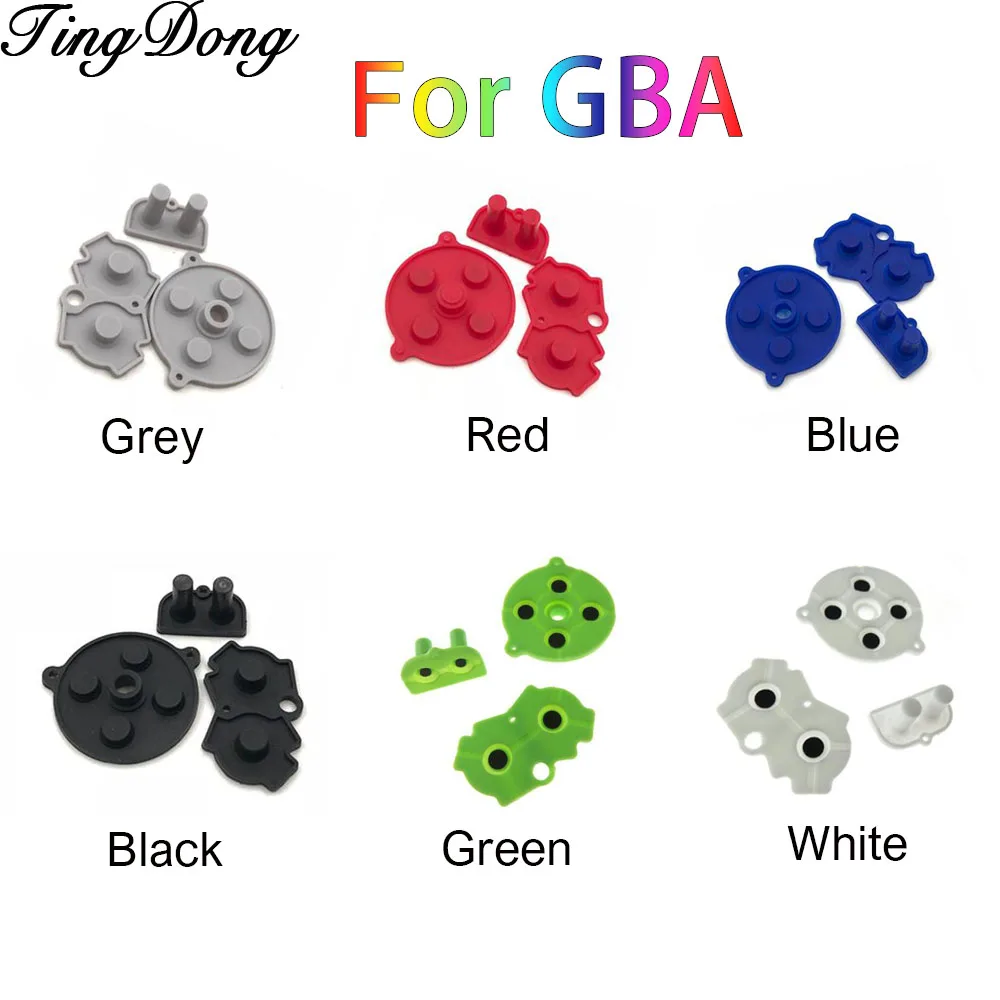 

1Set Colorful Rubber Conductive Buttons A-B D-pad for Nintend GameBoy Advance GBA Silicone Conductive Start Select Keypad