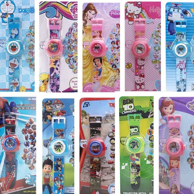 Children's Cartoon Watch 20 Projection Pattern Digital Child Watches Boys Girls Children's Cartoon Watch 20 Projection Pattern Digital Child Watches Boys Girls