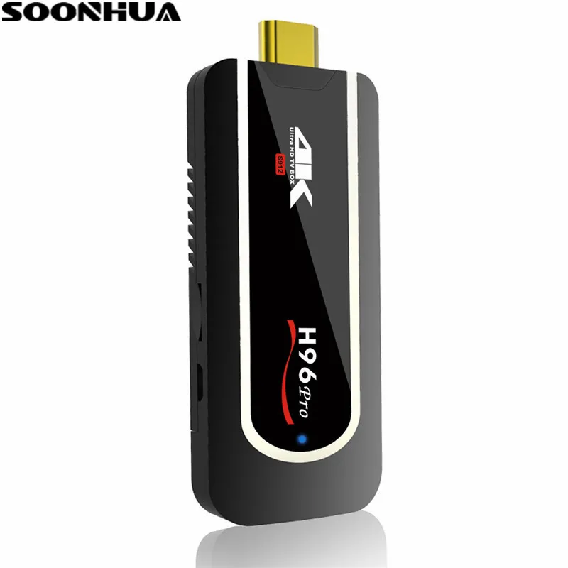 

SOONHUA H96 Pro Mini PC Android 7.1 Smart TV Dongle Amlogic S912 Octa Core 2G/16GB H.265 HD 4K Small Media Player TV Stick