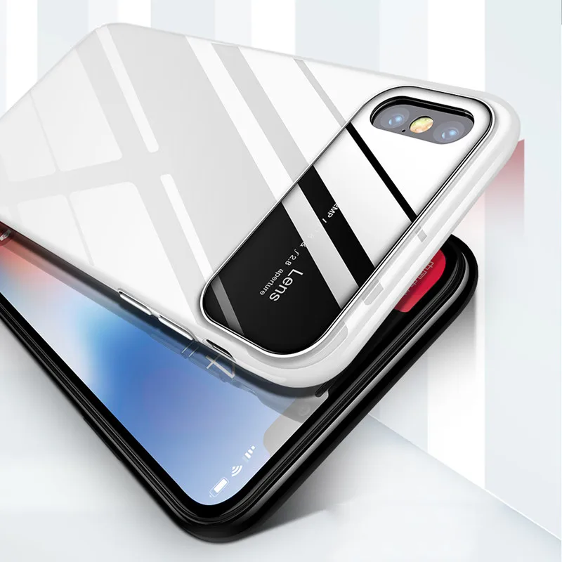

Luxury Smooth Mirror Case Cover Hard PC Phone Cases For iPhone XR XS Max 8P 7P 8 7 Shockproof Armor Case