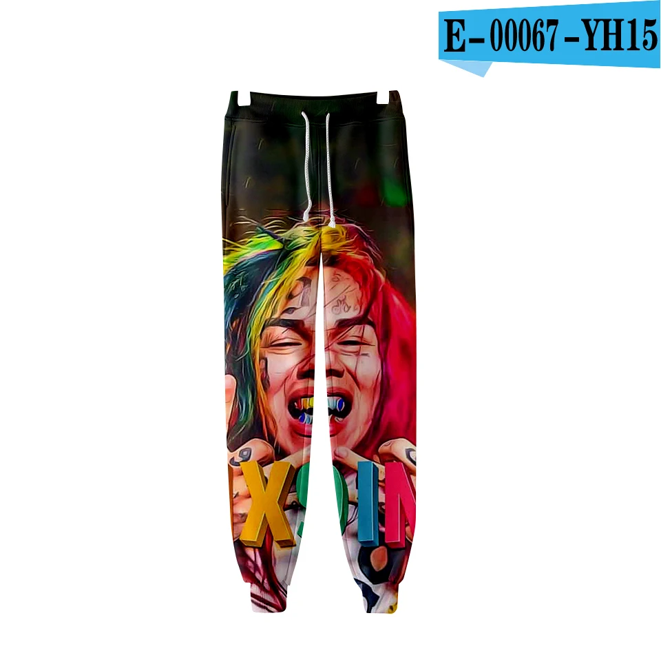 1 LUCKYFRIDAYF Забавные 3d 6ix9ine джоггеры брюки для мужчин женщин Повседневное хип хоп Спорт Длинные свободные унисекс 3D фитнес - Цвет: 1