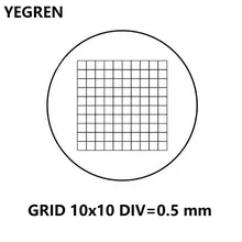 10x10 сеточный микроскоп окуляр микрометр DIV 0,5 мм сетчатый тип глазной калибровки слайд для пыли дисперсии рассчитать площадь CAT905