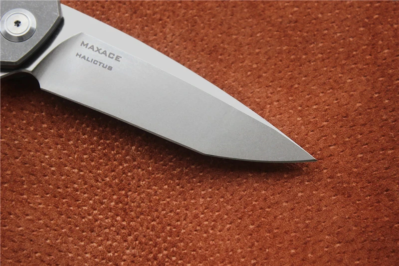 Высокое качество, Maxace Halictus складной нож Синий/Серый Ti/CF(Stonewash), материал лезвия: M390, Открытый Кемпинг Охота ручные инструменты