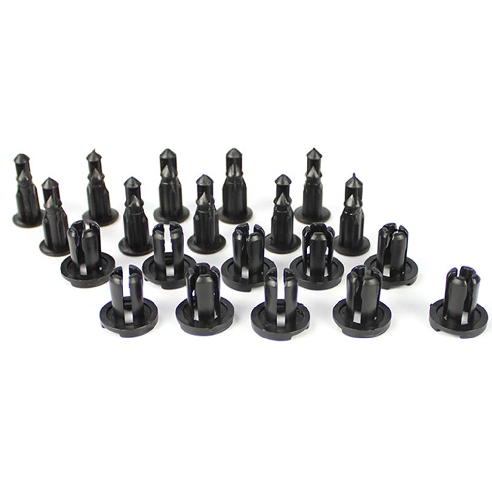

100PCS/lot 9.5mm Universal Plastic Rivet Fasteners Door Splash Car Auto Fastener Clip Bumper Fender Push Fastener Clips New