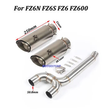

Full Exhaust System for Yamaha FZ6N FZ6 FZ6S FZ600 Motorcycle Escape Modified Muffler with Mid Link Pipe Slip On
