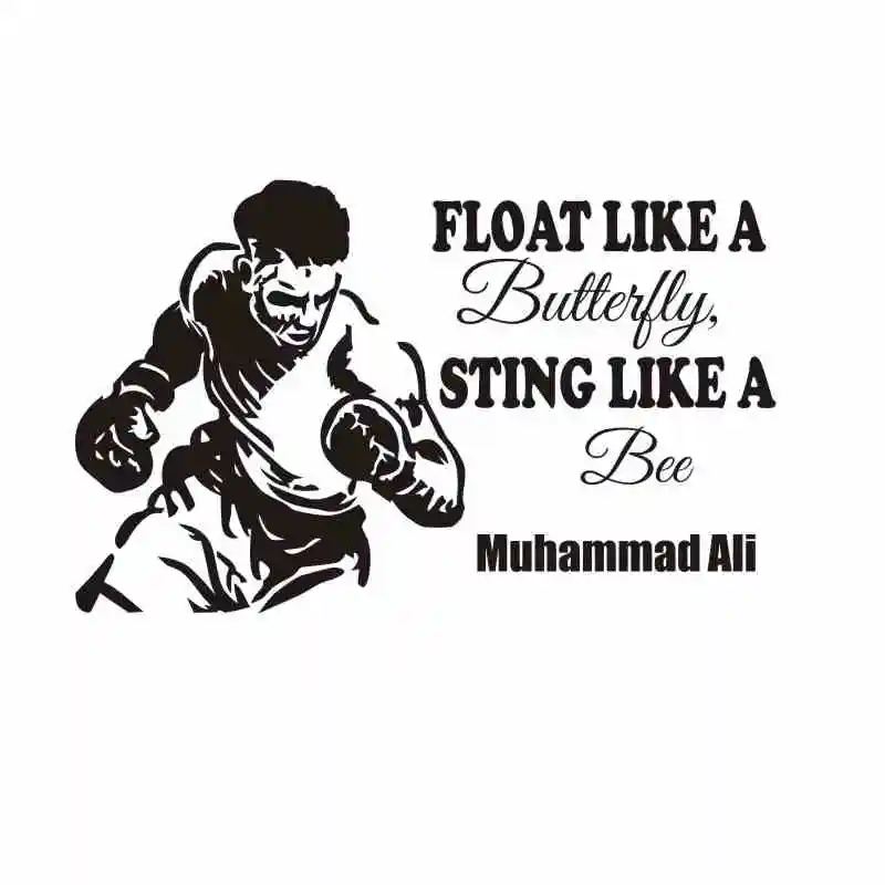 DCTAL Boxing Muhammad Ali Glove Sticker Kick Boxer Play Car Decal Free Combat Posters Vinyl Striker Wall Decals Parede Decor