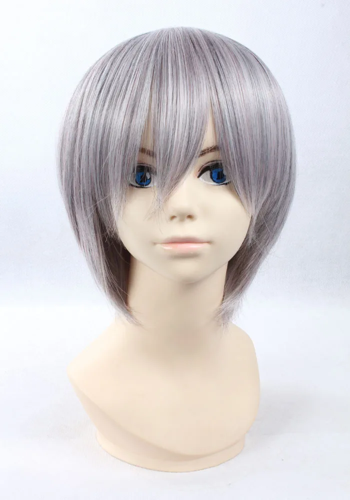 Grey Curly Costume Wig Satu Huruf H