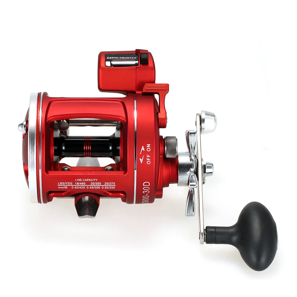 12-упорные шариковые подшипники катушка для троллинговой рыбалки с линией звонок с таймером колокол барабан катушка