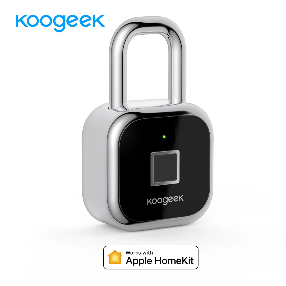 

Koogeek Wireless Smart Fingerprint Lock BT Biometric Keyless Padlock For Apple HomeKit USB Rechargeable Anti-Theft Security Lock