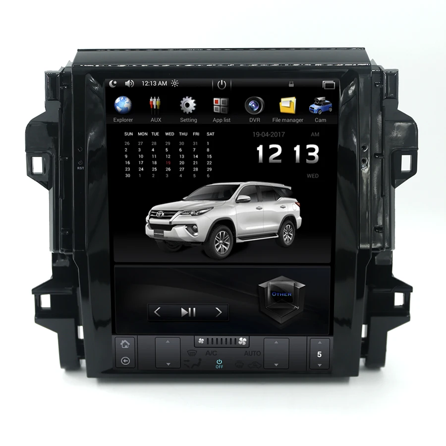 Asvegen автомобильный стерео радио для Toyota Fortuner вертикальный 12,1 ''Android 7,1 четырехъядерный мультимедийный плеер gps навигация