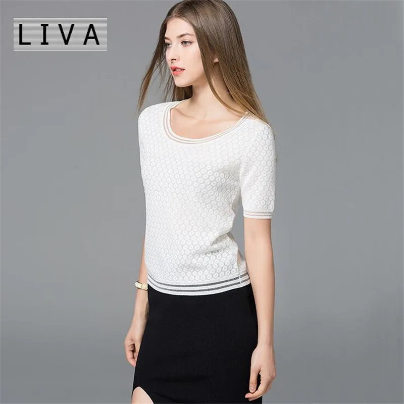 Women Summer Casual Pure Color Cotton O-Neck T-Shirt