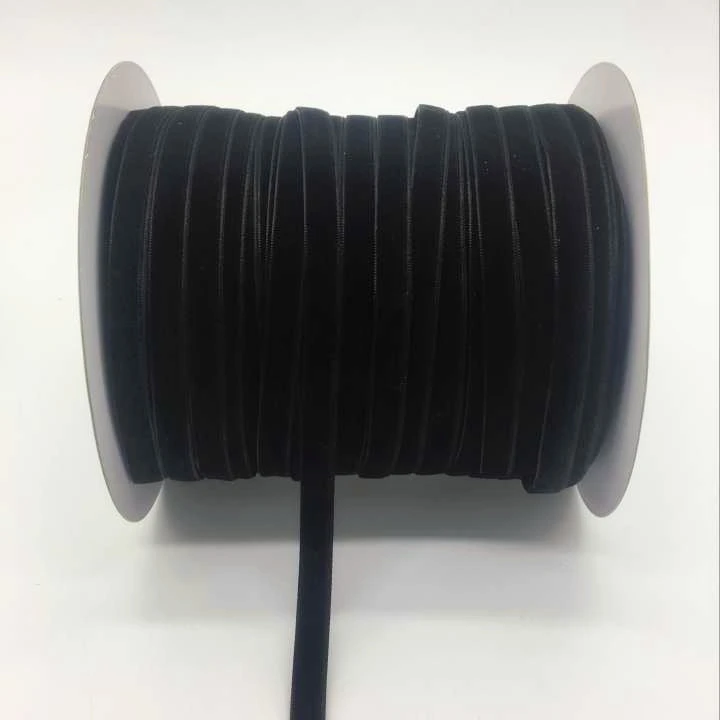 

5yards/lot 3/8" 10mm Black Soft Comfortable Velvet Ribbon Headband Clips Bow Wedding Christmas Decoration