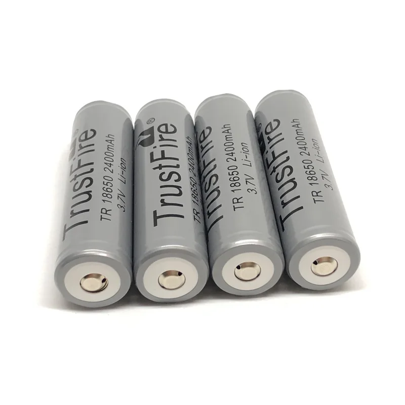 20pcs/lot TrustFire Protected 18650 3.7V 2400mAh Camera Torch Flashlight Lithium Battery 18650 Rechargeable Batteries with PCB