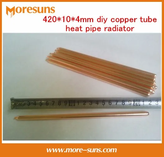Бесплатная Доставка 5 шт. Медь HEATPIPE 420*10*4 мм DIY Медь трубки радиатора/спеченных порошок фитиль ноутбук /Процессор Теплопроводности Трубы