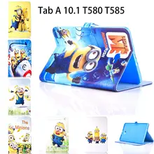 Чехол для планшета для samsung Galaxy Tab A A6 10,1 T580 T585 T580N покрытия мультсериала «Гадкий я: Миньоны» подставка кожаный чехол
