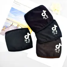 Унисекс уличная Пыленепроницаемая половина лицевая маска крышка милые с животным принтом китайские персонажи напечатаны три слоистых хлопка теплый Муфель