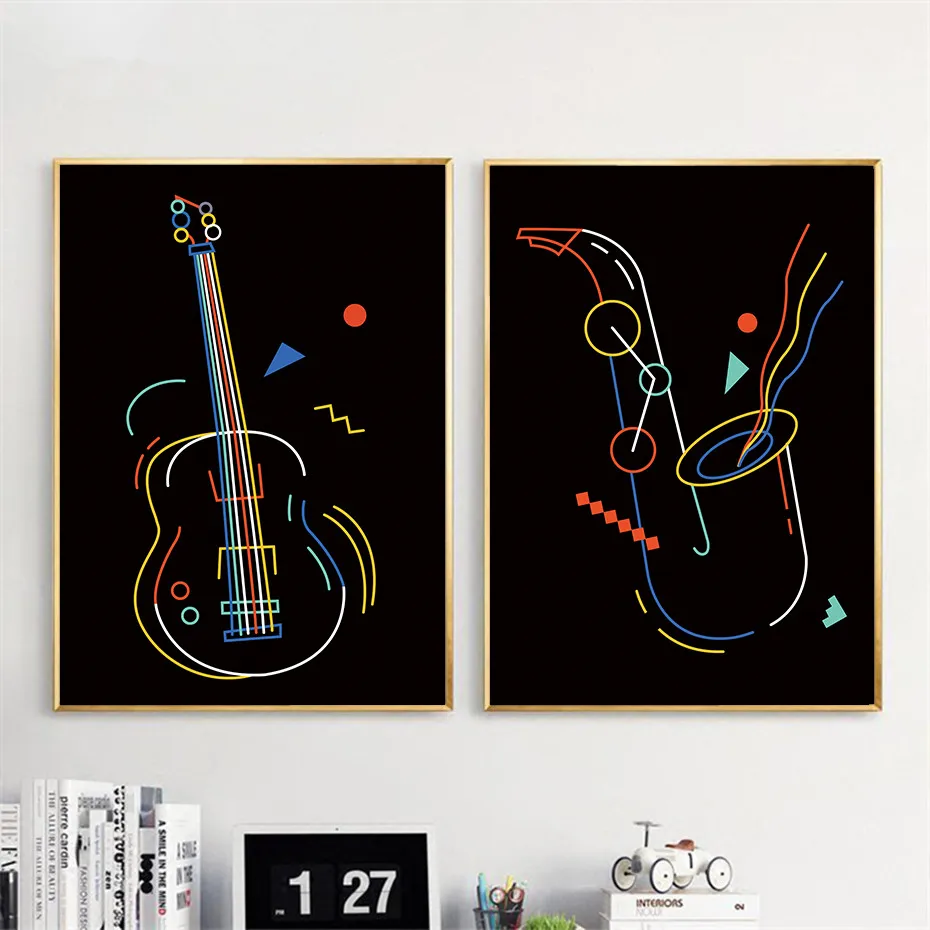 Line-Drawing-Wall-Art-Jazz-Musical-Instrument-Notation-Painting-Enjoy-Music-Nordic-Posters-Prints-Living-Room (4)