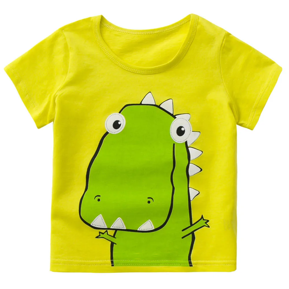 Детская Летняя короткая футболка хорошего качества модная мягкая хлопковая одежда унисекс летняя футболка с круглым вырезом для девочек и мальчиков