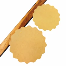 100 pçs/lote novo 2 tamanhos para escolher em branco kraft selo adesivo para embalagem baking deco kawaii simples papelaria etiqueta etiquetas