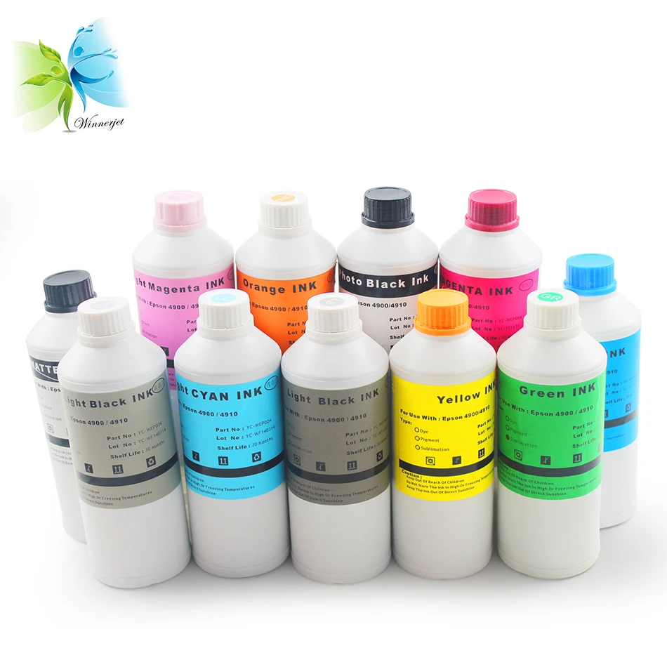 

WINNERJET 11 Colors Sublimation Ink For Epson 4900 4910 Large Format Printer