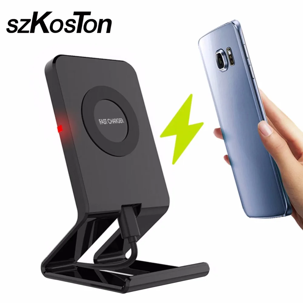 

Fast Wireless Charger Stand 10W Convenience Wireless Charging Pad For iPhone 8 Plus X For Samsung Galaxy S8 Plus S7 Edge S6 Edge