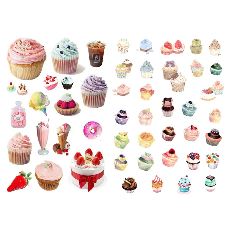 1 шт. Мороженое Торт еды вещь Kawaii Precut наклейки Скрапбукинг Канцелярские
