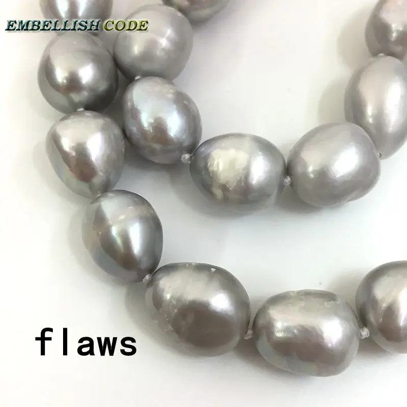 gray grey color bracelet pearl bangle semi baroque tear drop irregular shape natural Cultured freshwater pearls for women 2