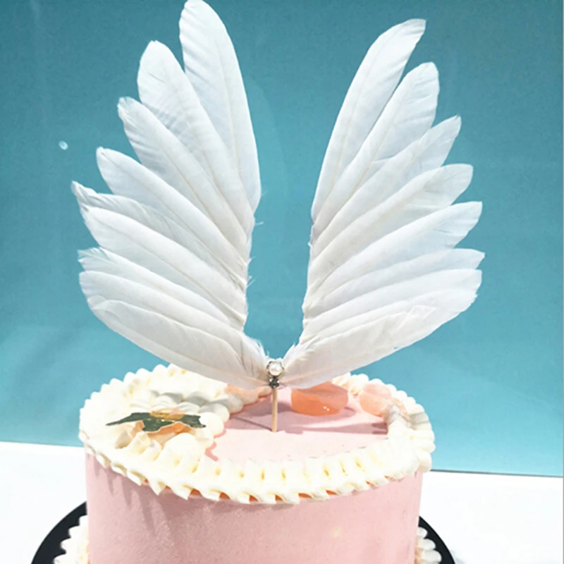 

Kawaii Angel Wings for Party Decoration Baking Decor Dessert lovely Gifts Wedding Cupcake Cake Topper Birthday Cake Flags